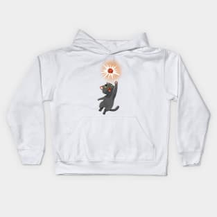 Cat Holic - Black Cat Jumping Kids Hoodie